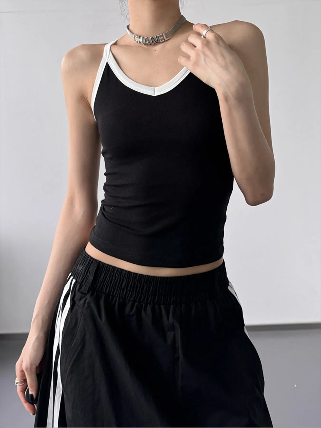 Contrast Trim Cami Top