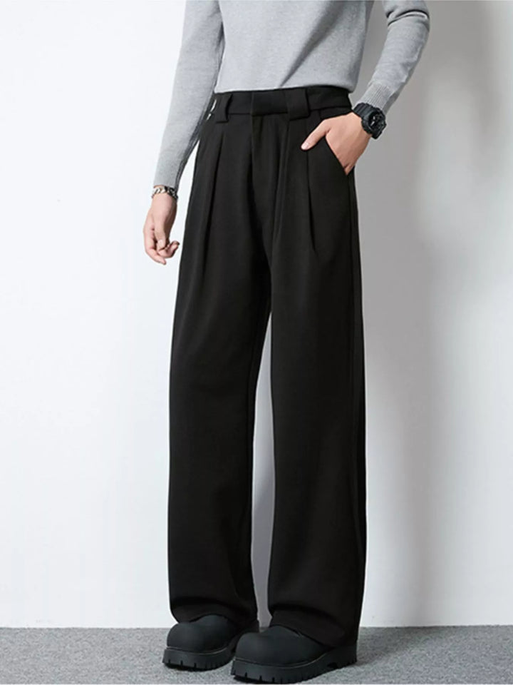 Men's Full Size Wide Leg Pleated Dress Pants Plus Size
