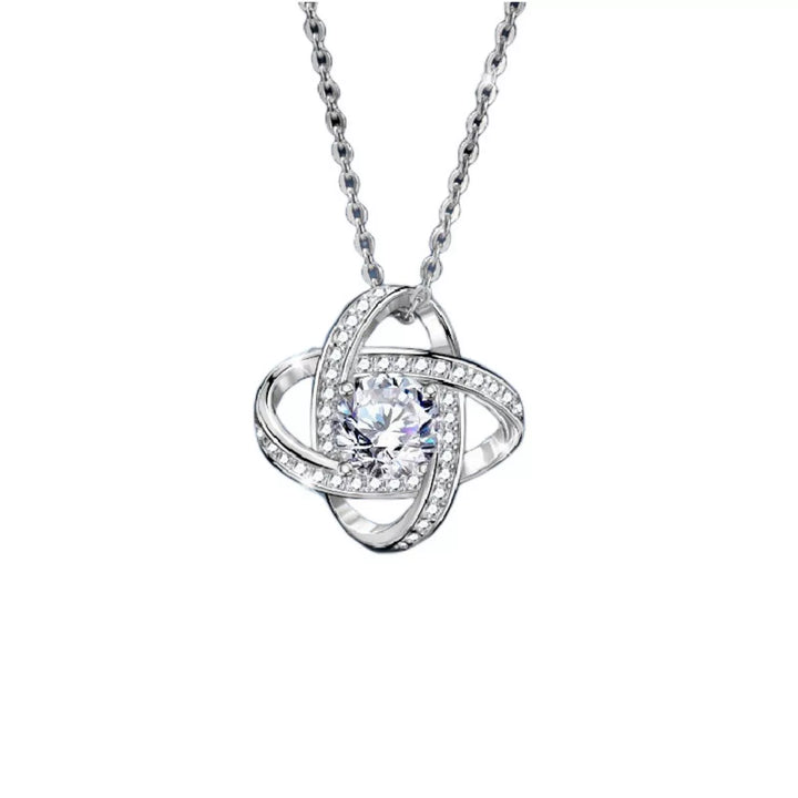 1 Carat Moissanite 925 Sterling Silver Pendant Necklace