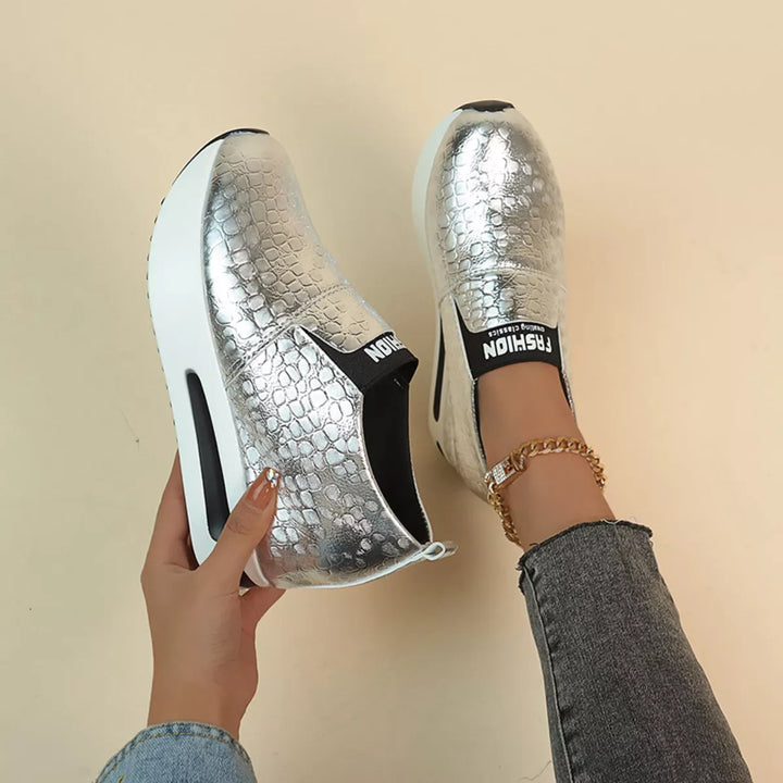 Round Toe Platform Slip-Ons