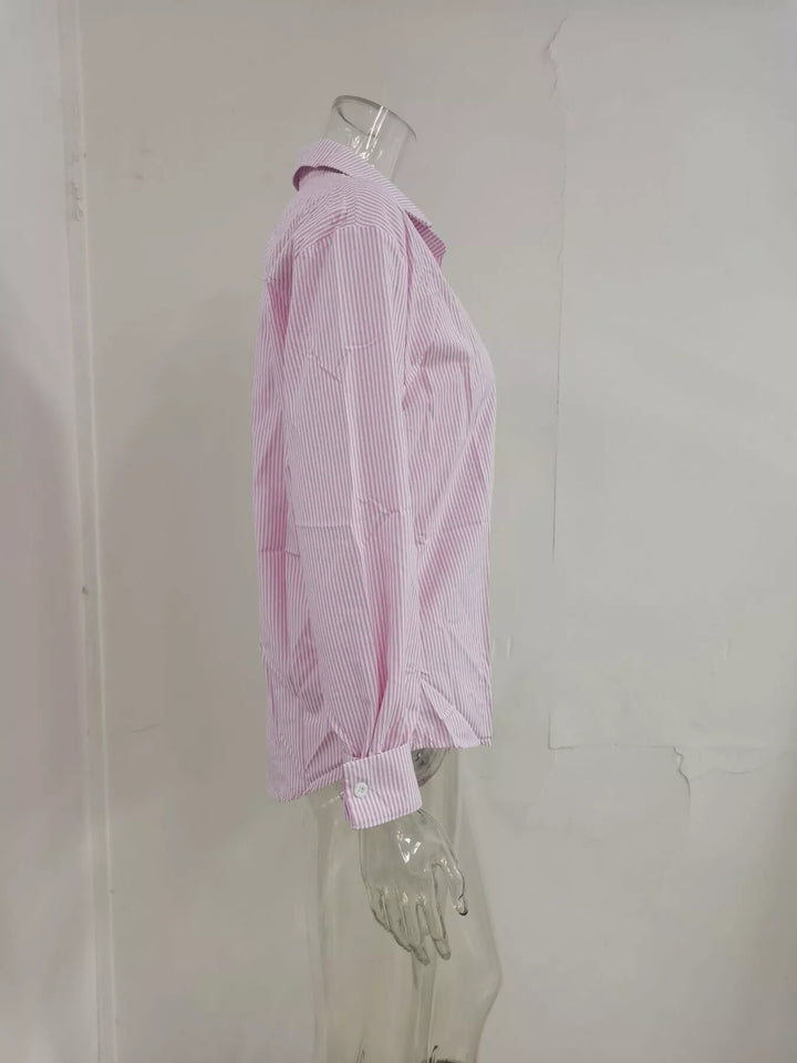 Striped Button-Down Relaxed Fit Shirt