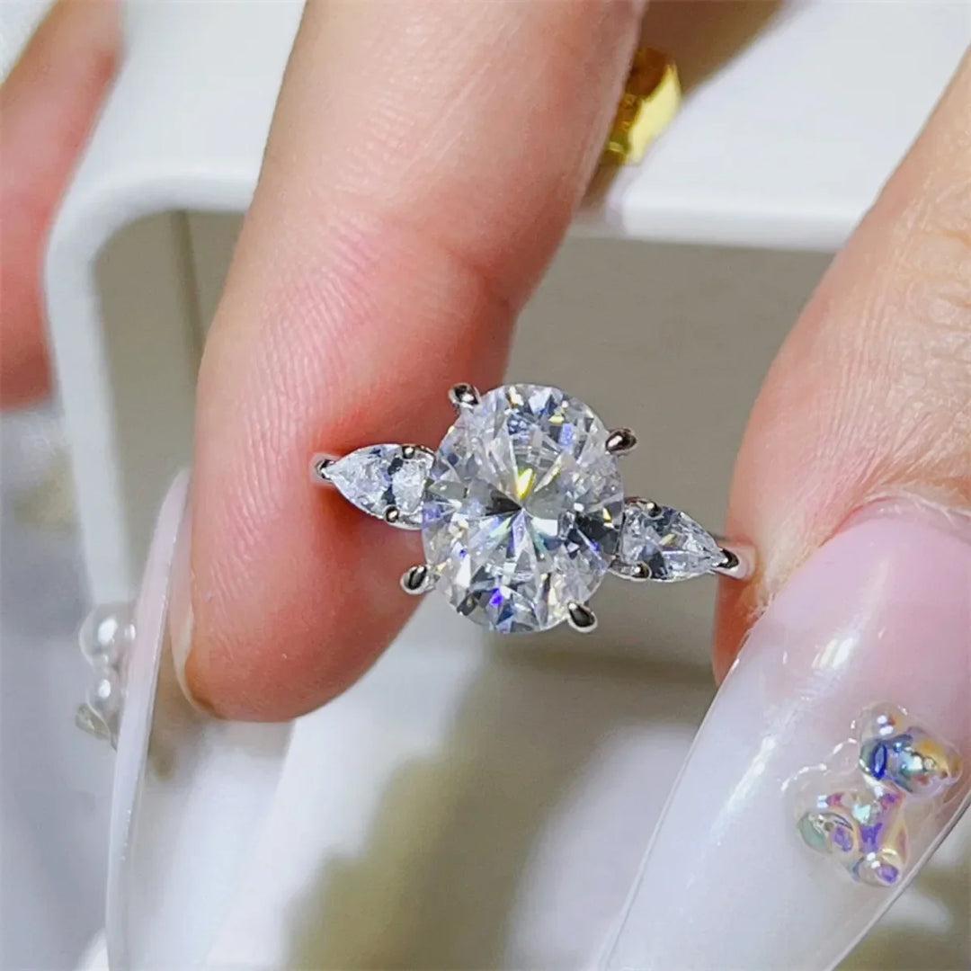 3 Carat Moissanite 925 Sterling Silver Ring