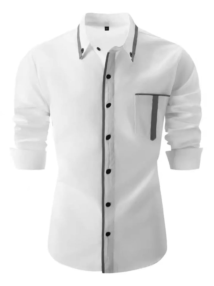 Men's Full Size Button Up Long Sleeve Shirt Plus Size