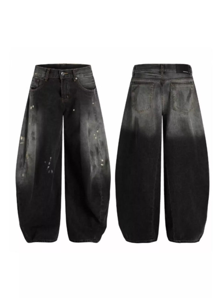 Men's Full Size Wide Leg Distressed Jeans Plus Size