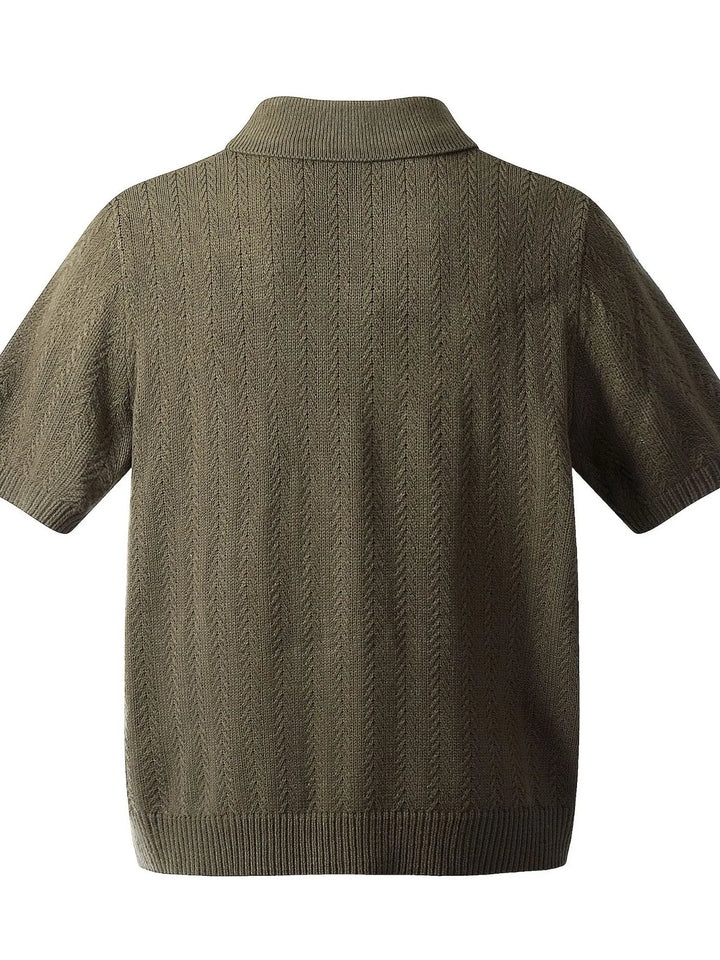 Men's Button Detail Short Sleeve Polo