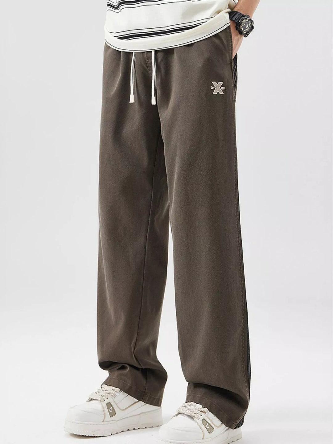 Men's Full Size Drawstring Wide Leg Pants Plus Size