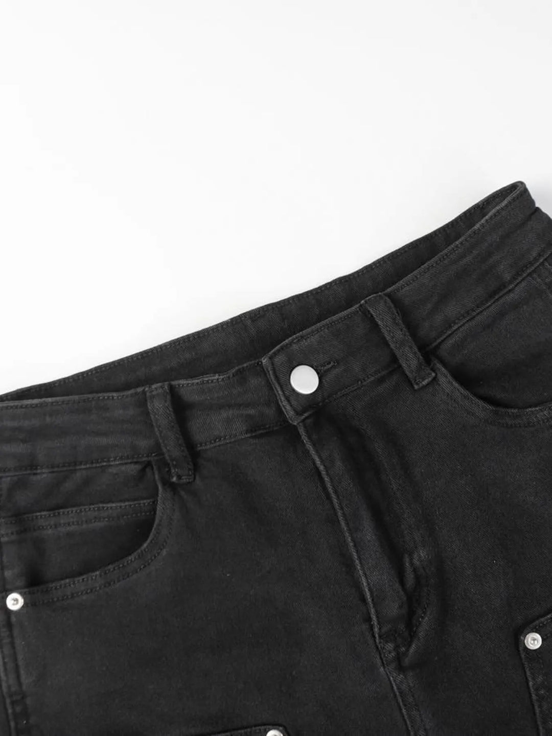 Men's High Waist Straight Leg Cargo Jeans