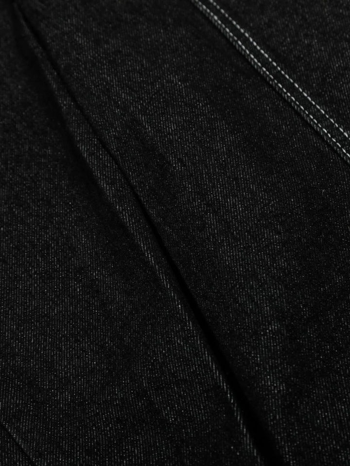 Men's Wide-Leg Jeans with Contrast Stitching