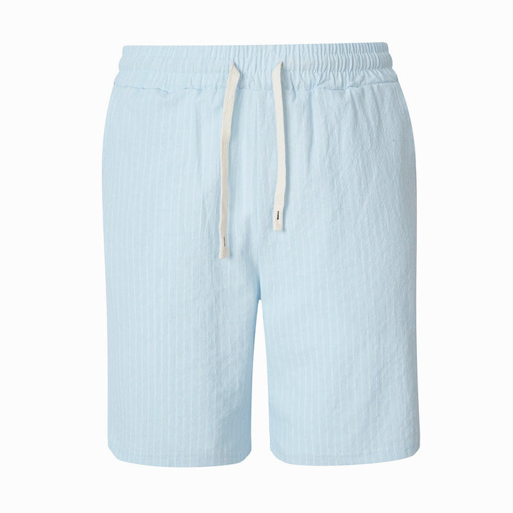 Mens Casual Sporty Striped Drawstring Shorts