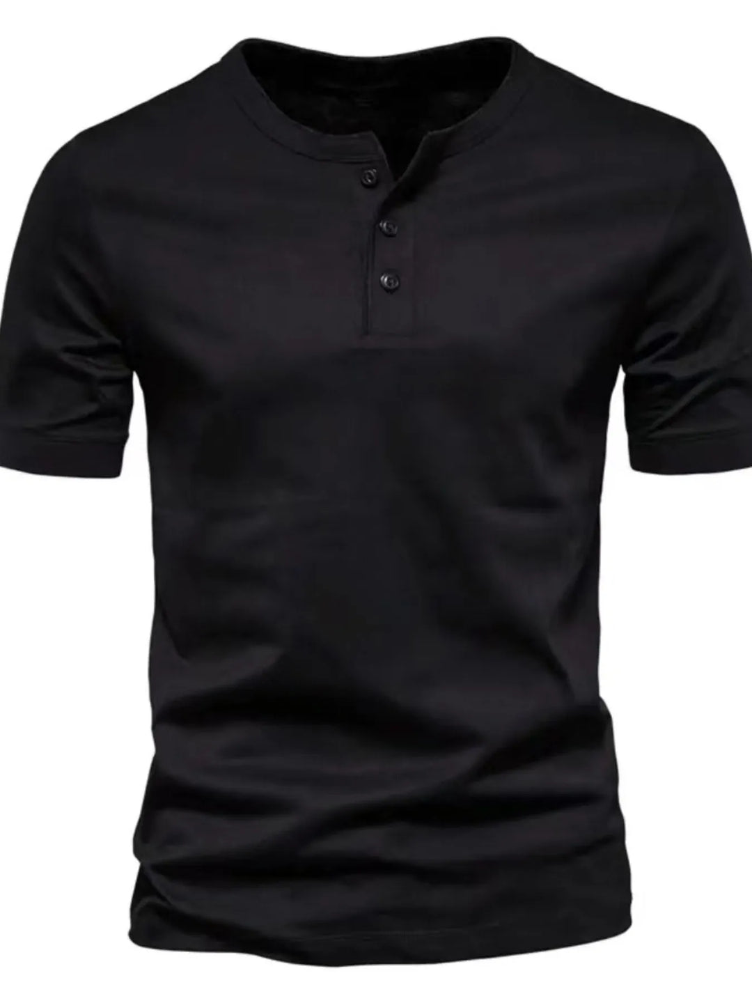 Men's Full Size Button Detail Short Sleeve Top Plus Size