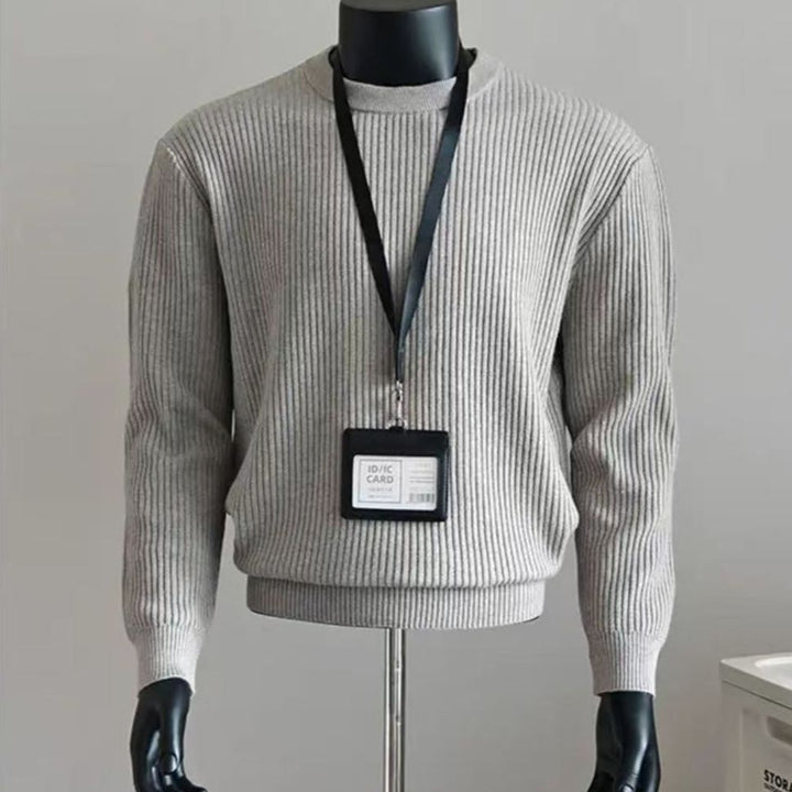Knitted Sweater Men's Retro Loose Long-Sleeve Top