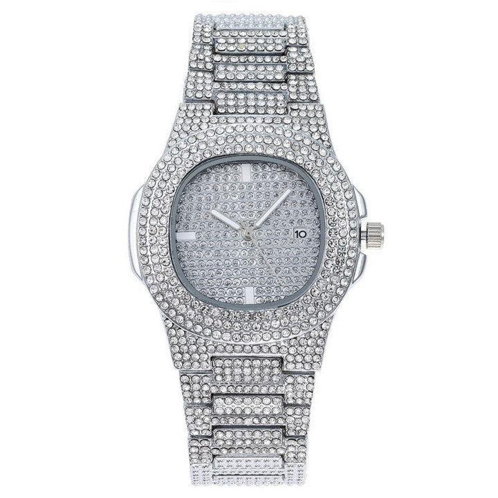 Starry Sky Full-Diamond Calendar Womens Watch