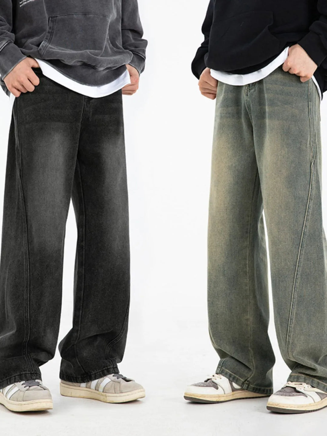Men's Plus Size Wide Leg Jeans