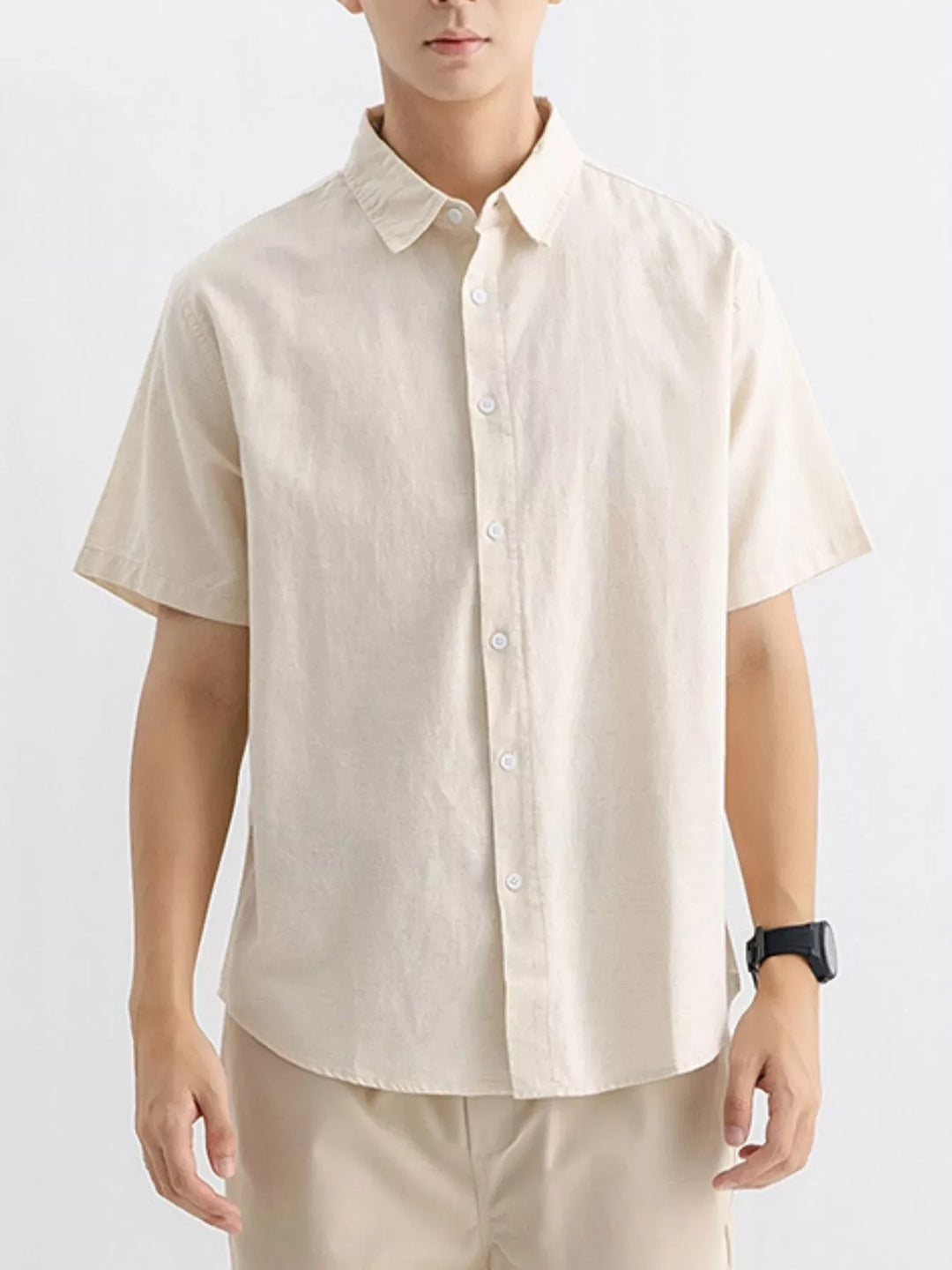 Men's Plus Size Casual Button Up Shirt