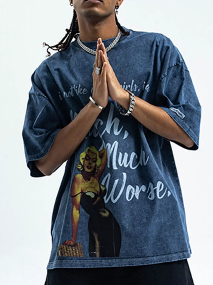 Men's Graphic Round Neck Half Sleeve T-Shirt
