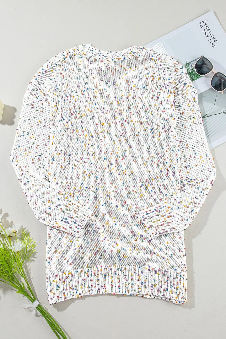 Open Front Long Sleeve Cardigan