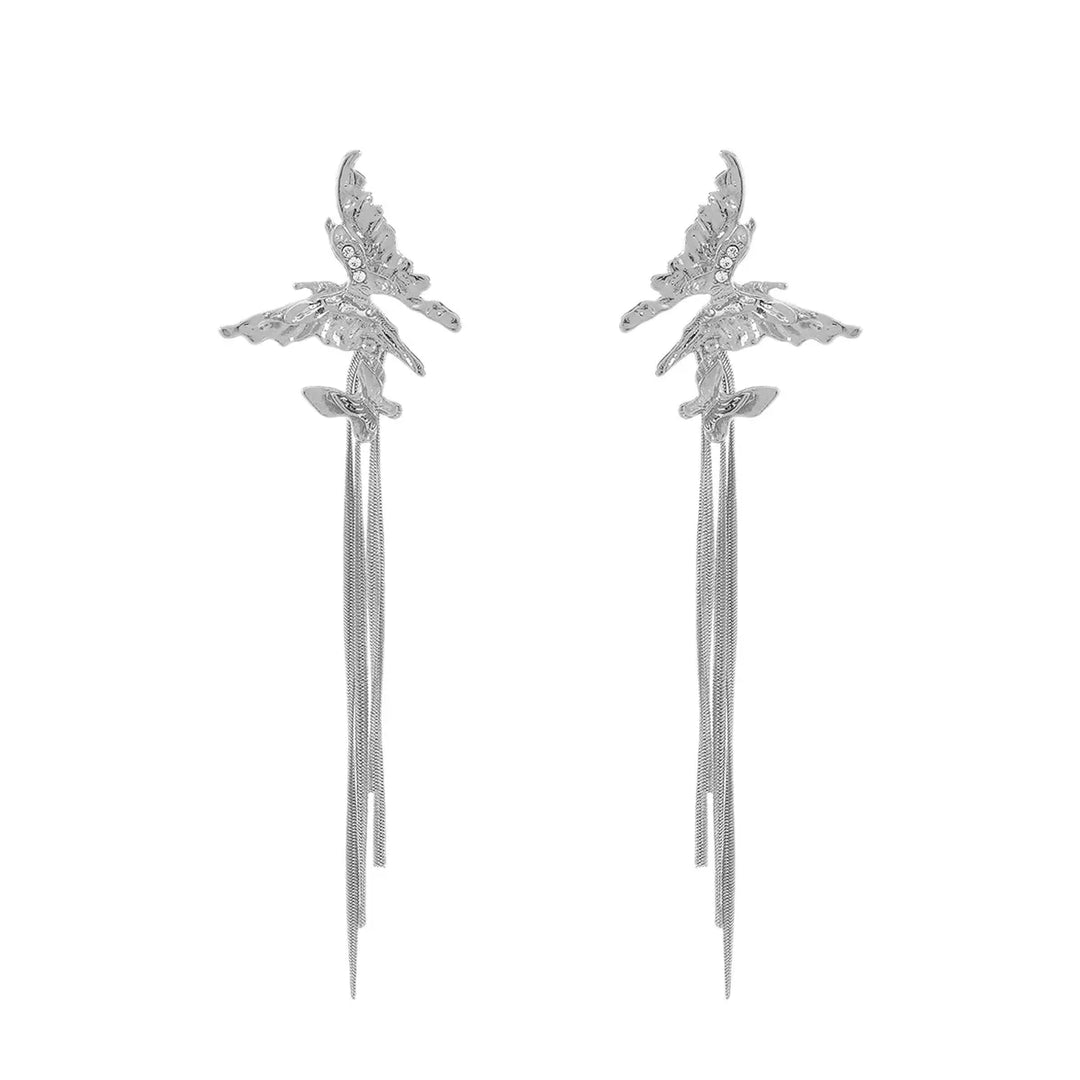 Butterfly Fringe Dangle Earrings