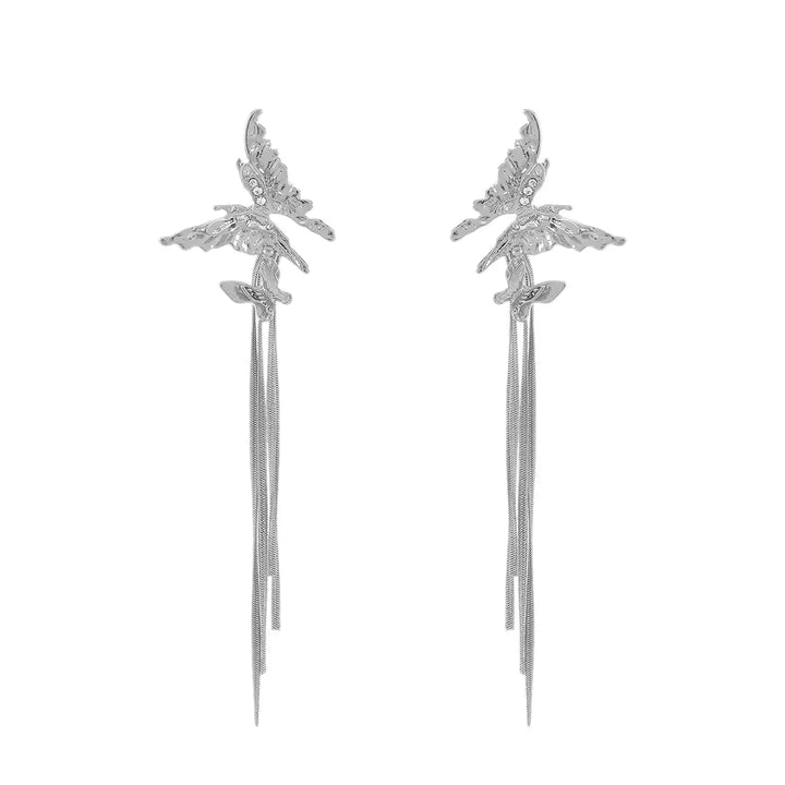 Butterfly Fringe Dangle Earrings