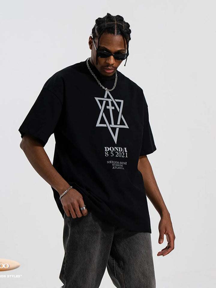 Men's Graphic Round Neck Half Sleeve T-Shirt