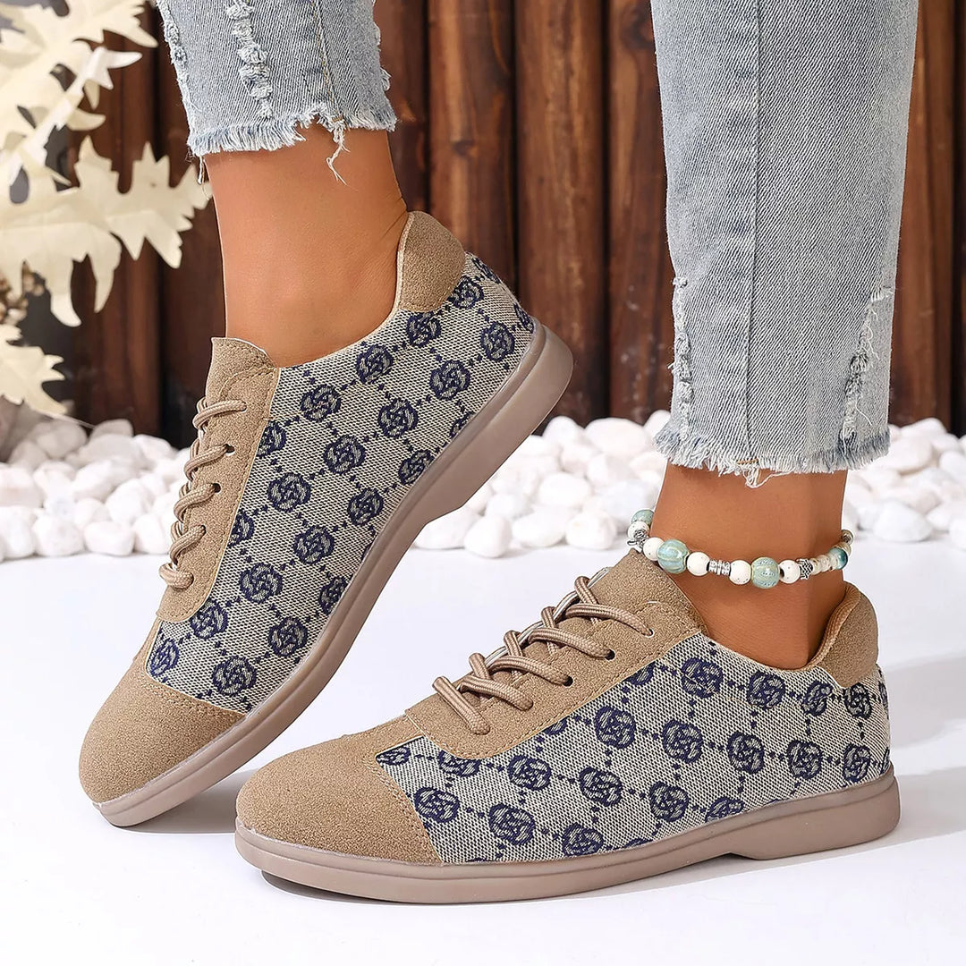 Round Toe Lace Up Sneakers