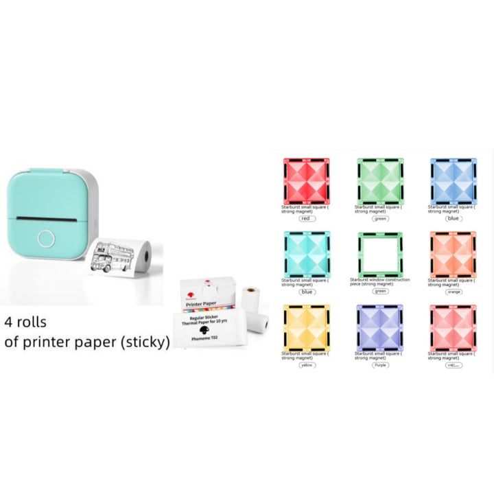 Portable Mini Thermal Label Printer Home Photo Printer Student Wrong Question Printer Bluetooth-compatible Mini Label Printer Price Tag