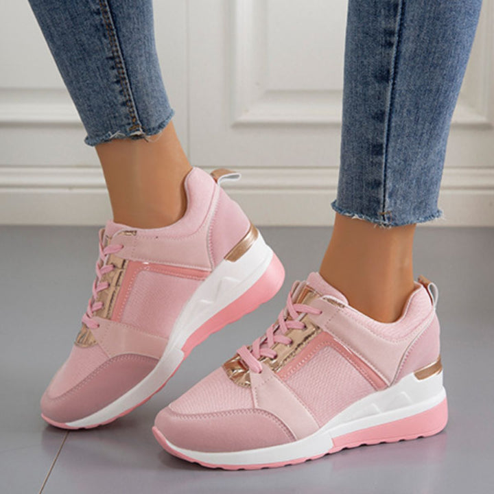 Lace Up Wedge Sneakers