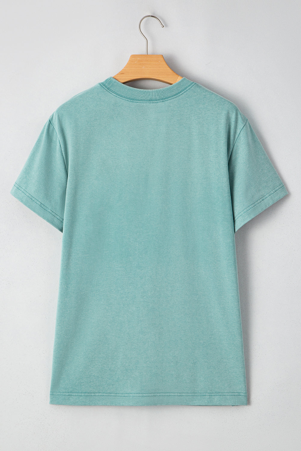 T-shirt ras du cou imprimé vert mer MAMA délavé minéral
