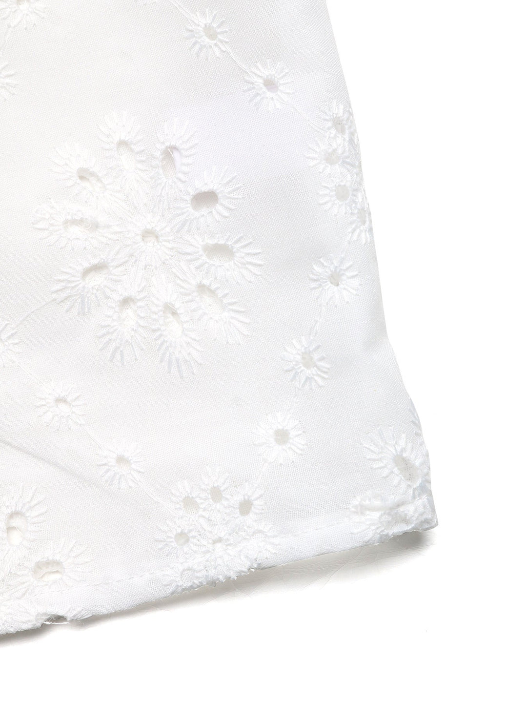Eyelet Embroidered Button Up Shirt