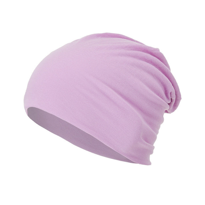 All-season, Versatile Solid-color Slouchy Beanie With A Knitted Wrap-around Design