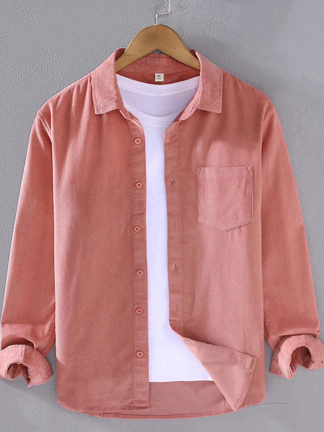 Men's Plus Size Button Up Long Sleeve Shirt