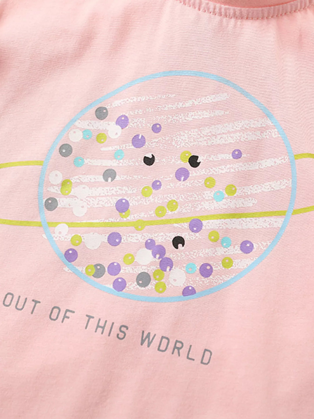 Children's Out of This World Planet Graphic Top and Shorts Set