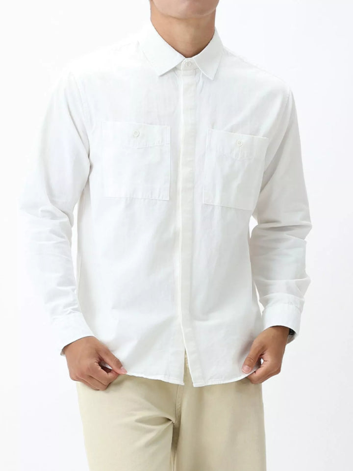 Men's Plus Size Button Down Long Sleeve Shirt