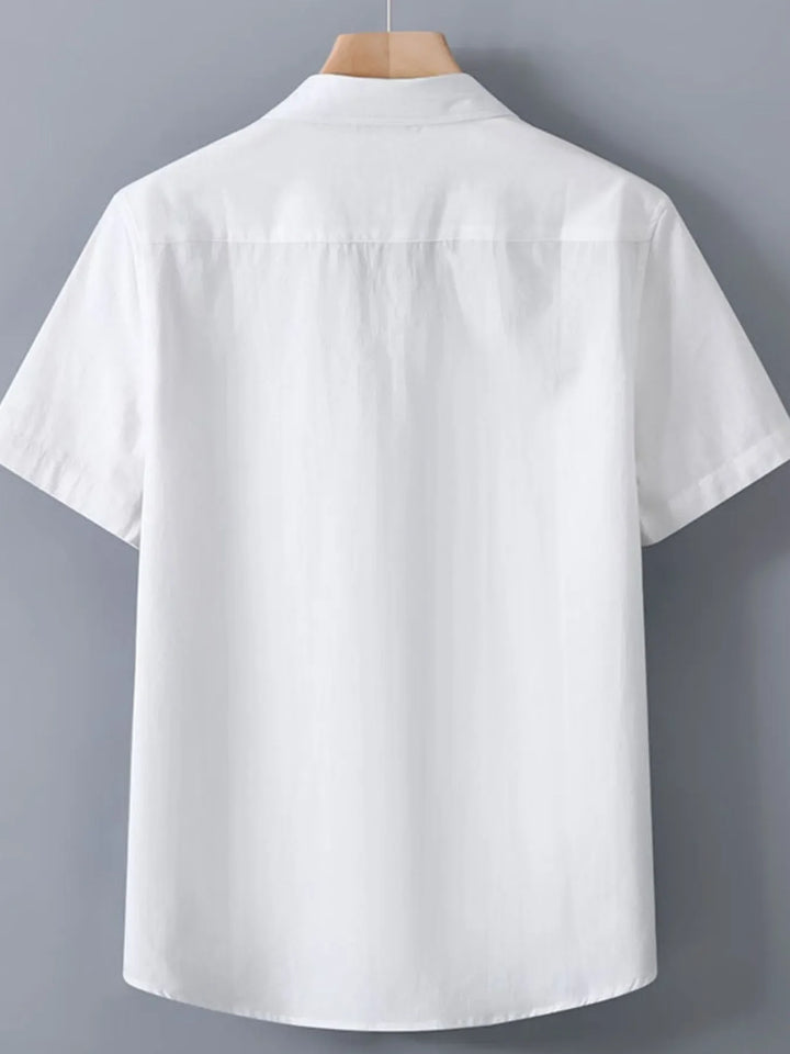 Men's Plus Size Button Up Short Sleeve Shirt