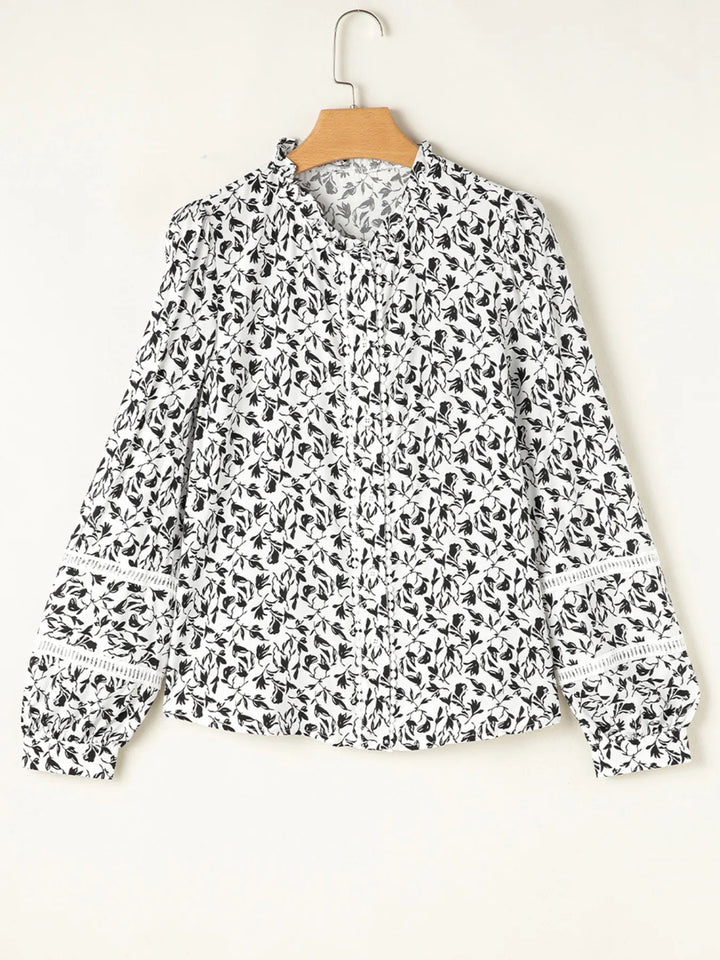 Floral Button Down Long Sleeve Shirt