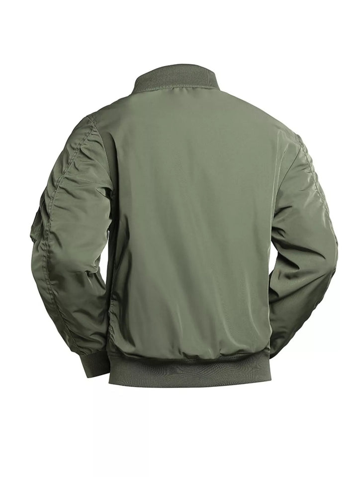 Men's Plus Size Zip Up Long Sleeve Jacket