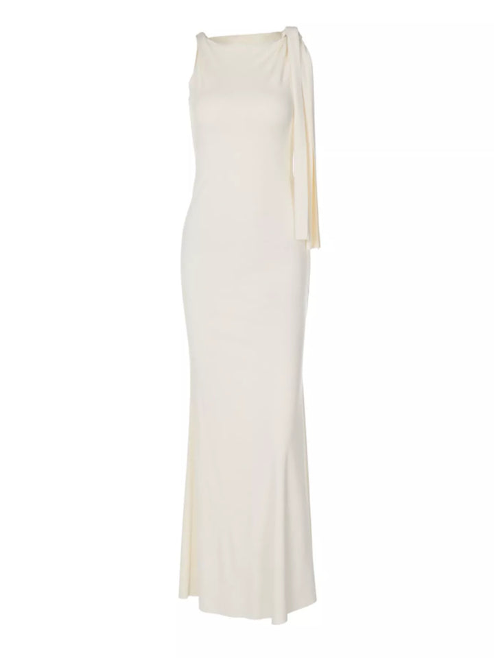 Sleeveless Maxi Dress with Draping Detail