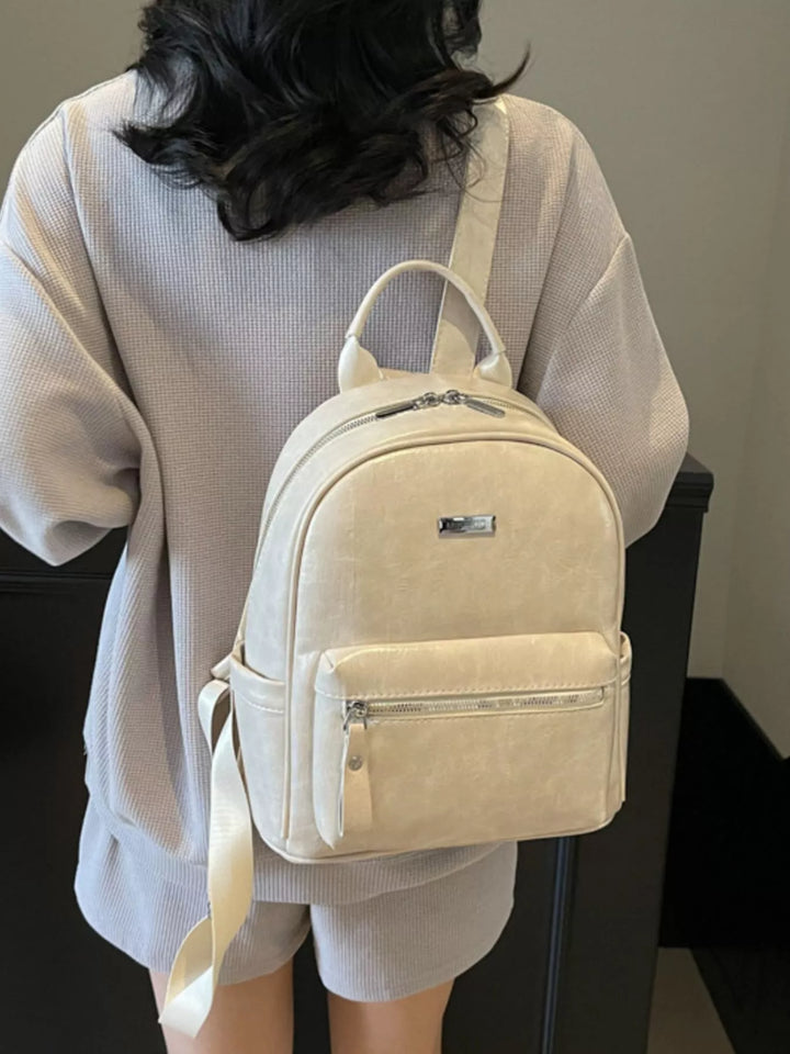 Lightweight Leather Backpack Bag