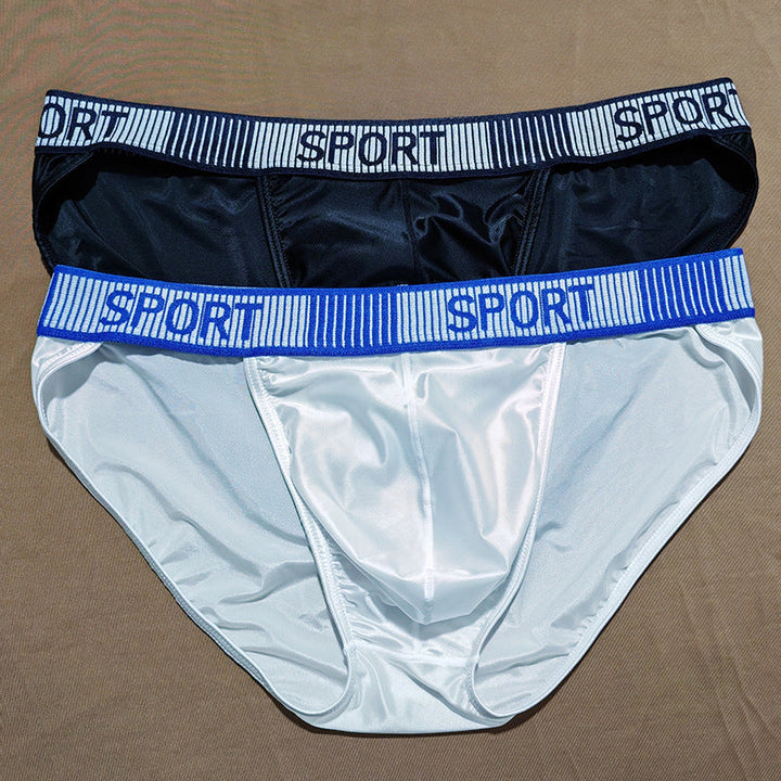 Ice Silk Men's Underwear High Slit Triangle Close-fitting Shorts
