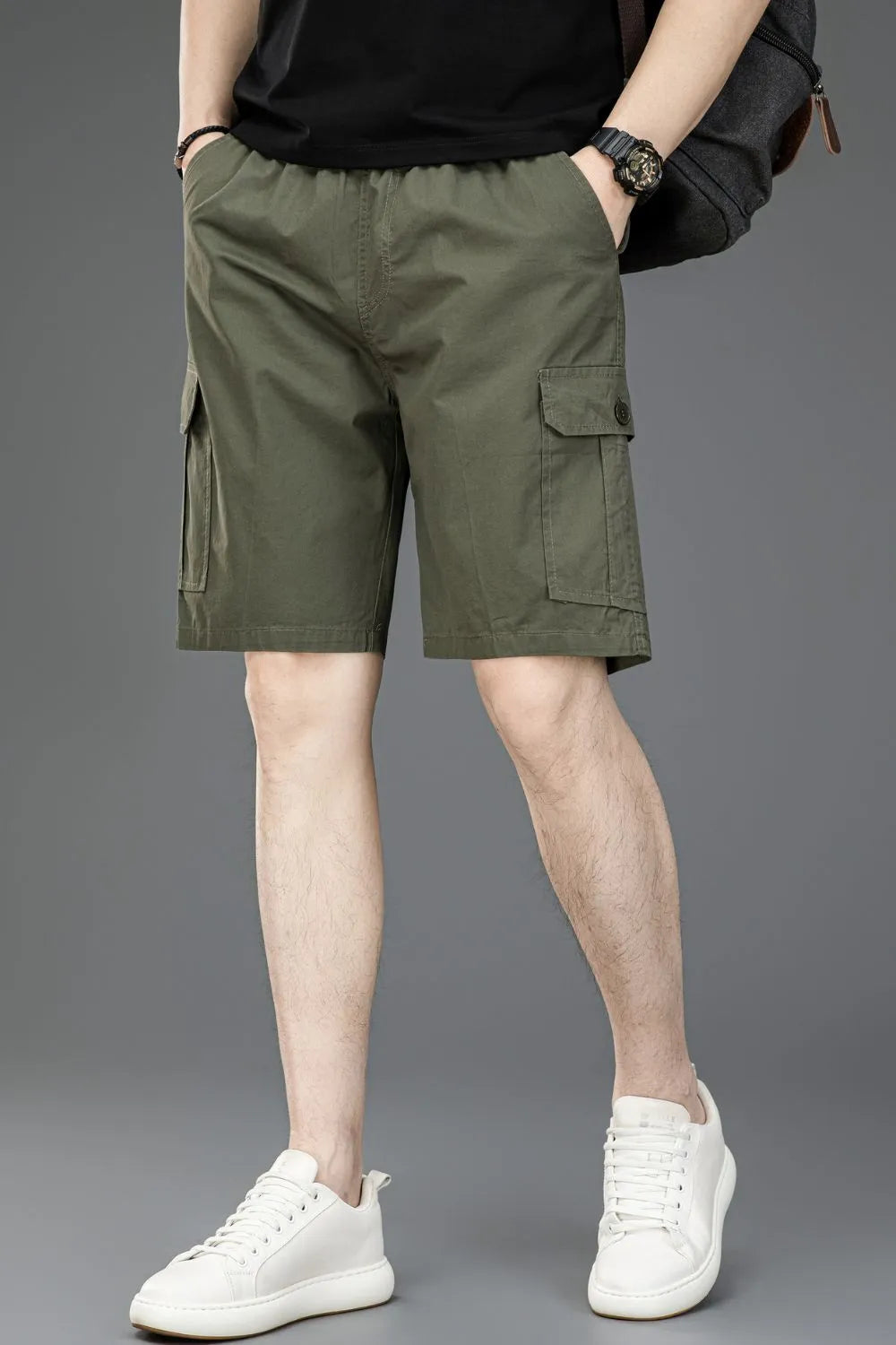 Men's Plus Size Loose Fit Cargo Shorts