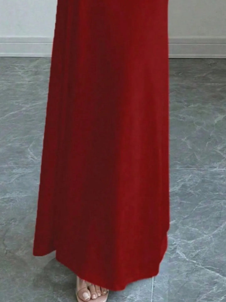 Off-Shoulder Long Sleeve Bodycon Maxi Dress