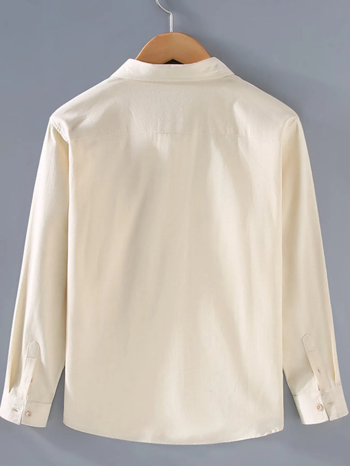 Men's Plus Size Button Up Long Sleeve Shirt