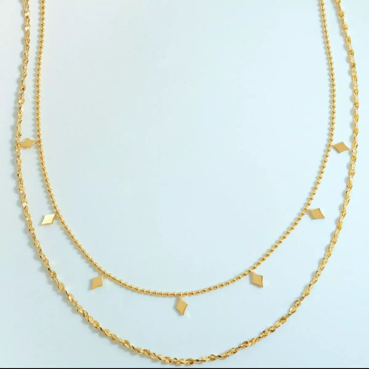 18K Gold-Plated Titanium Steel Layered Necklace