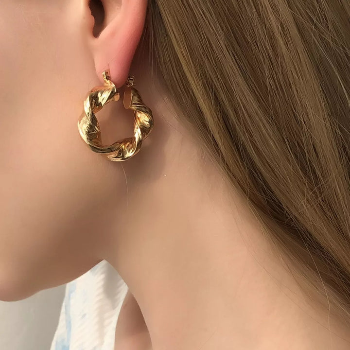Textured Hoop Earrings