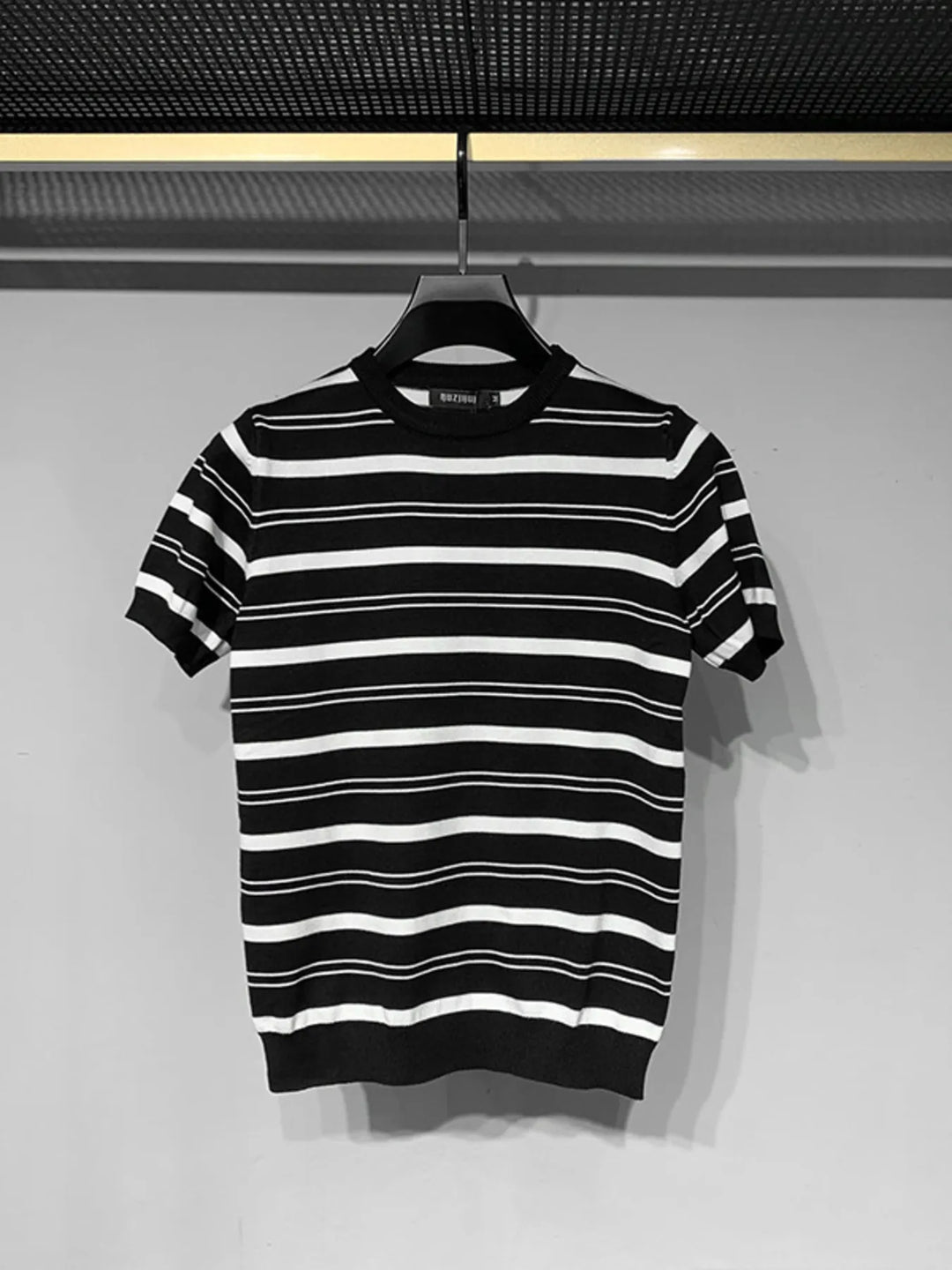 Men's Plus Size Classic Striped Short Sleeve Knit T-Shirt