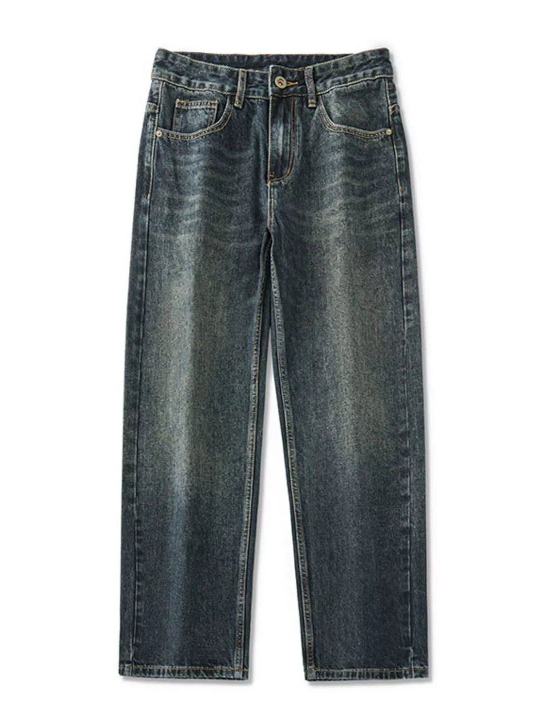 Men's Vintage Wash Wide Leg Jeans