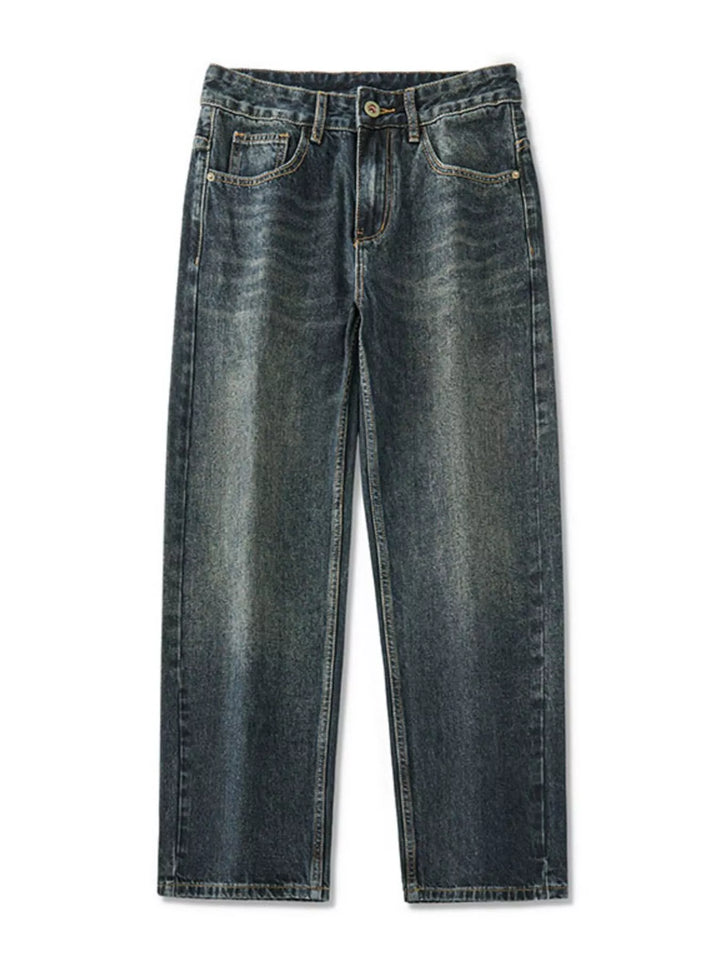 Men's Vintage Wash Wide Leg Jeans