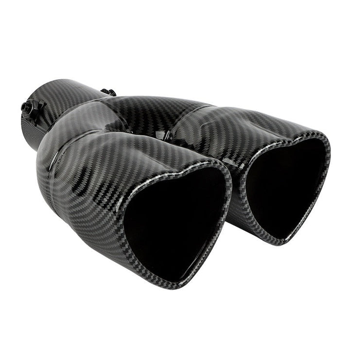 Single-out Double-tube Thickened Heart-shaped Exhaust Pipe, Personalized