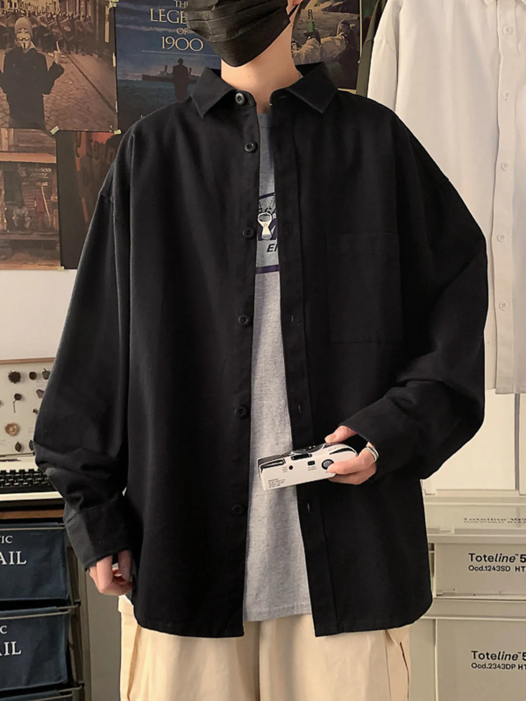 Men's Full Size Button Up Long Sleeve Shirt Plus Size
