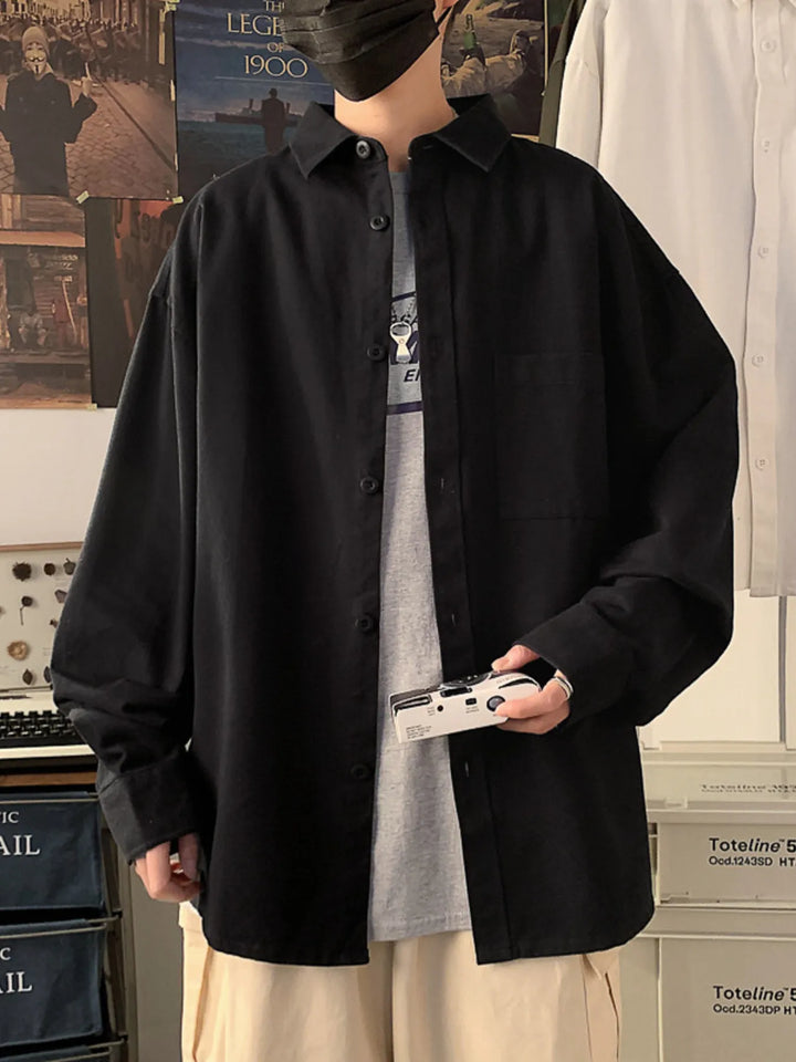 Men's Full Size Button Up Long Sleeve Shirt Plus Size