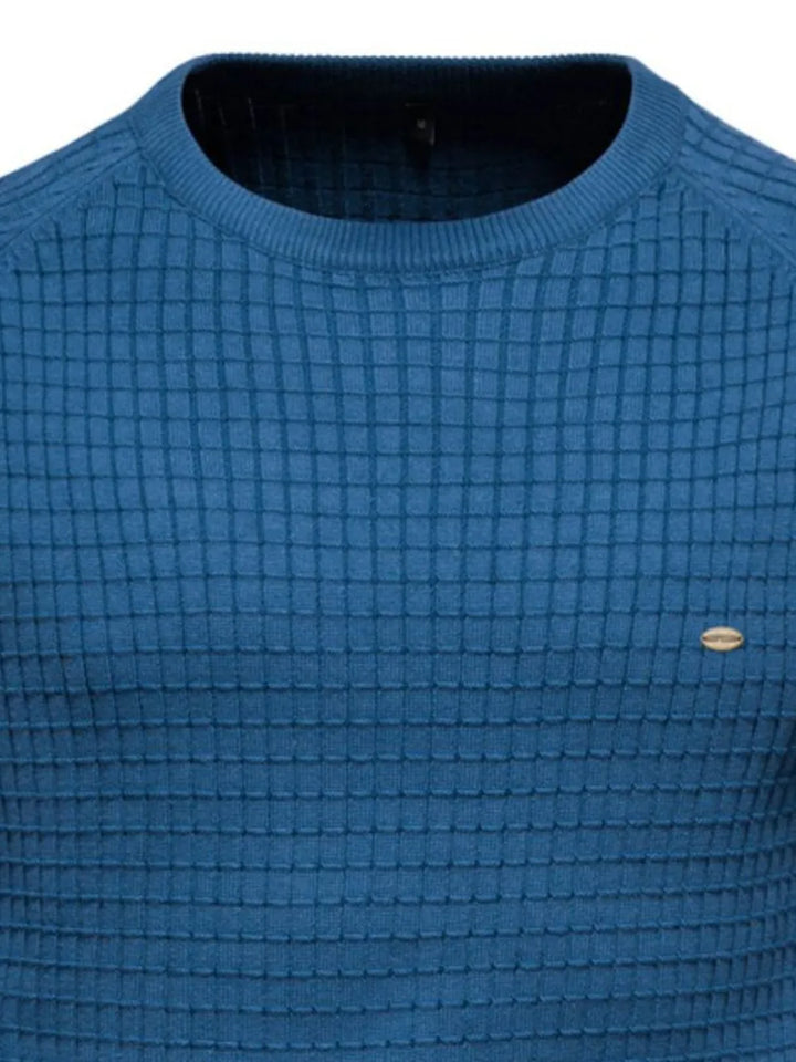 Texture Round Neck Long Sleeve Sweater